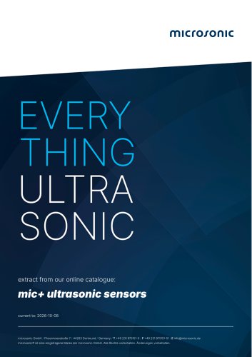 mic+ ultrasonic sensors