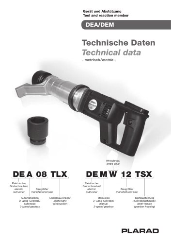 DEA/DEM Technical data – metric