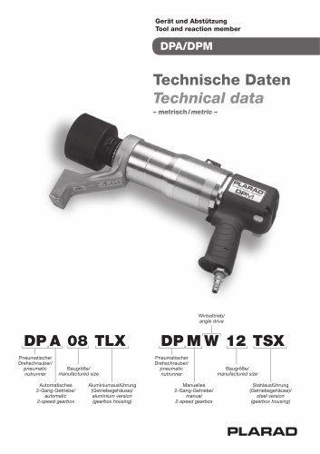 DPA/DPM Technical data - metric