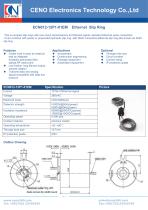 CENO Through hole slip ring with 100M Ethernet ECN012-12P1-01EM