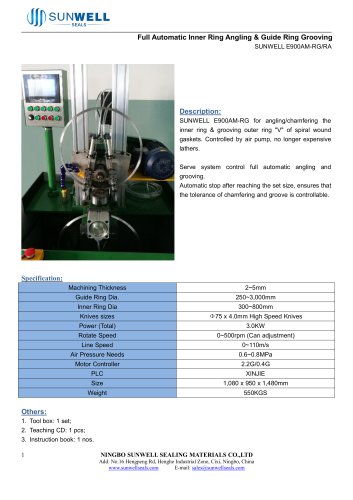 Full Automatic Inner Ring Angling & Guide Ring Grooving