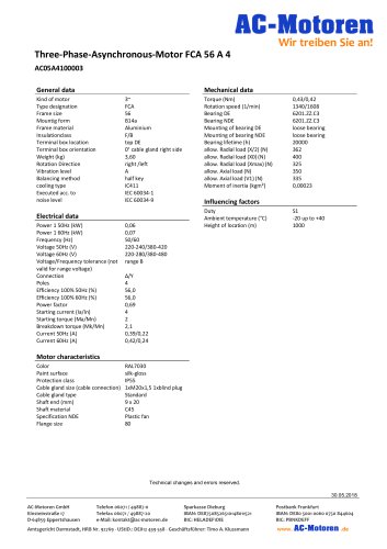 Three-Phase-Asynchronous-Motor FCA 56 A 4