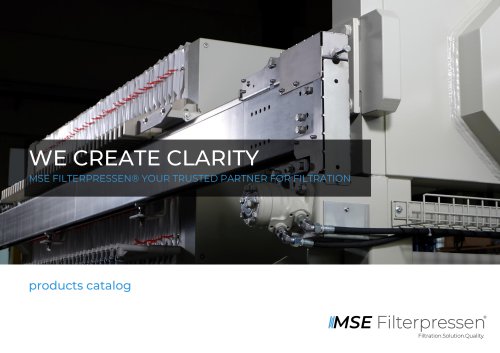 Products Catalog MSE Filterpressen®