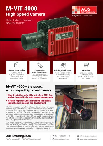 M-VIT 4000 – High Speed Camera