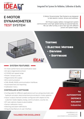 E҃MOTOR DYNAMOMETER TEST SYSTEM