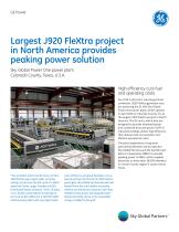 Largest J920 FleXtra project in North America provides peaking power solution