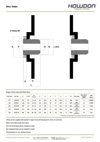 Brake Disc Hubs