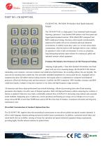 Waterproof 12 keys stainless steel panel mount keypad with backlight
