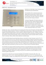 Waterproof 12 keys stainless steel panel mount keypad with LCD screen with braille dot keys