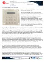 Waterproof 12 keys stainless steel panel mount keypad with  LCD screen with braille dot keys