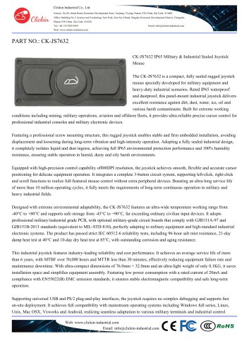 Waterproof Military joystick mouse/Cursor control