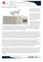 Waterproof Stainless steel panel mount keyboard with integrated touchpad mouse with strong force short travel keys