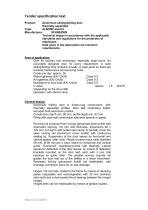 Tender specification text AL603SF