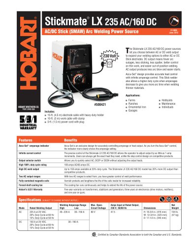 Stickmate LX 235 AC / 160 DC