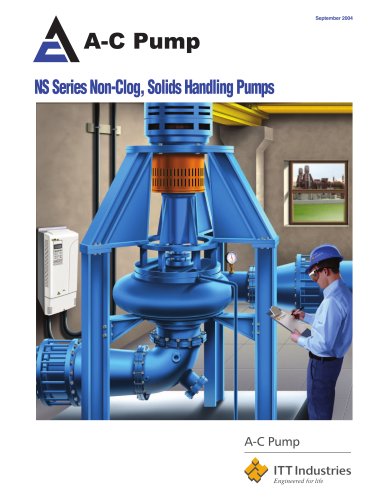 NS Series Non-Clog, Solids Handling Pumps