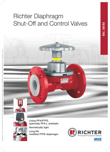 Diaphragm shut-off and control valves