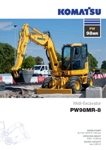 midi excavator PW98MR-8