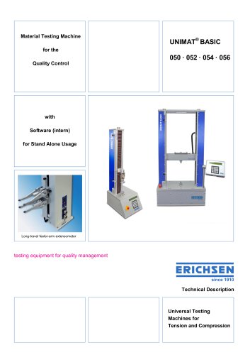 Technical Description Model Unimat Basic 050 / 052 / 054 / 056