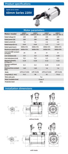 60mm series 220v 400w