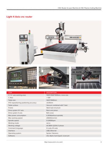 Light Duty 4 Axis CNC Router