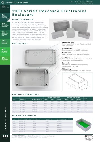 1100 Series Recessed Electronics Enclosure