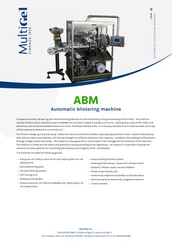 ABM - Automatic blister packaging machine