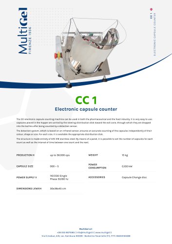 CC 1 - Electronic capsule counter for pharmacies