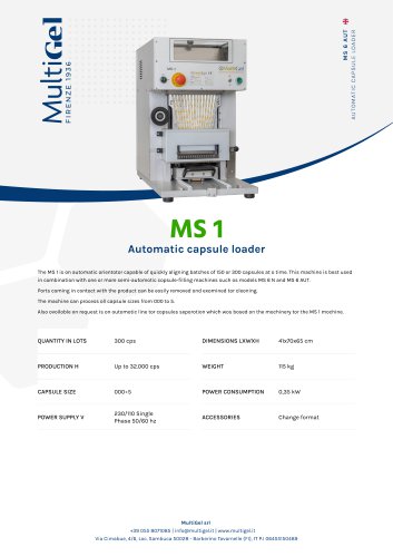 MS 1 - Automatic Orienter for Capsules