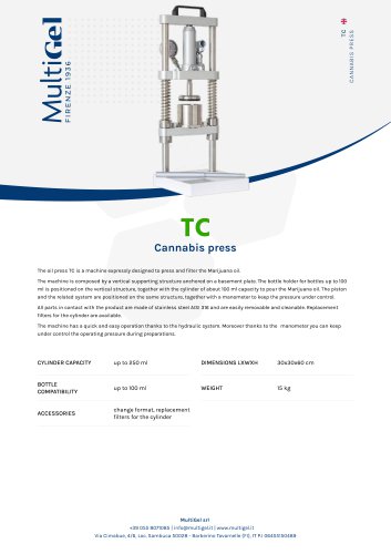 TC - Hydraulic Press for Cannabis