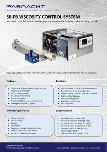 S6-FB VISCOSITY CONTROL SYSTEM