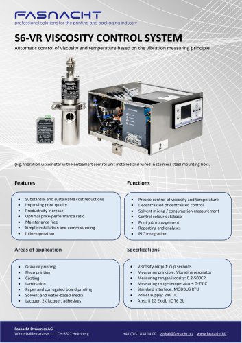 S6-VR VISCOSITY CONTROL SYSTEM