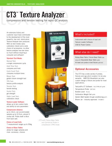 CT3™  Texture Analyzer