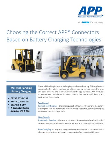 Material Handling Battery Charging