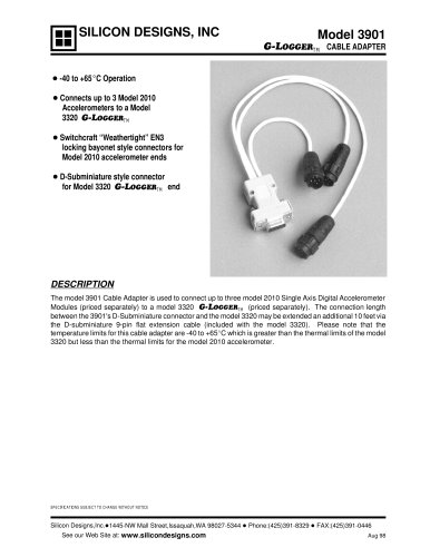 Silicon Designs Model SDI 3320 Cable Adaptor Accessory