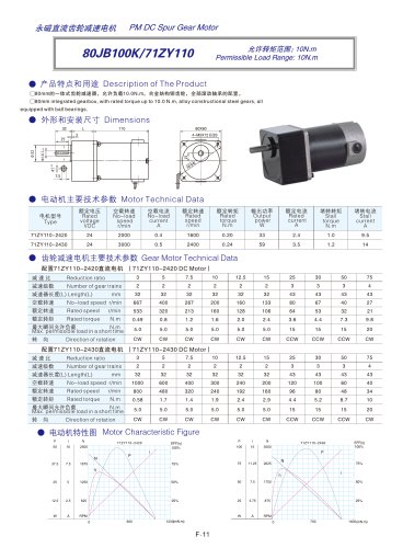 DYD-DC Parallel Shaft Gear Motor-80JB100K/71ZY110