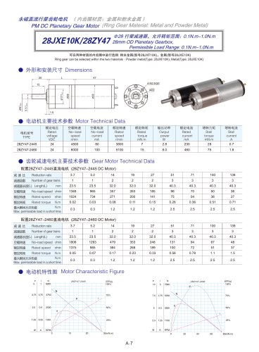 DYD-DC Planetary Gear Motor 16mm~45mm-28JXE10K/28ZY47