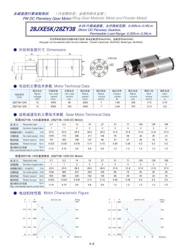 DYD-DC Planetary Gear Motor 16mm~45mm-28JXE5K/28ZY38