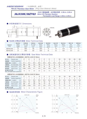 DYD-DC Planetary Gear Motor 16mm~45mm-36JX30K/38ZY63