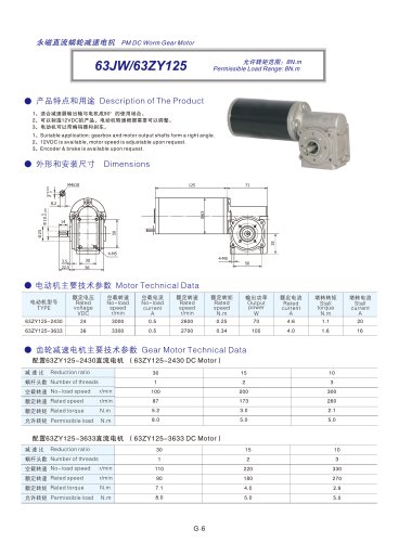 DYD-DC Right Angle Gear Motor-63JW/63ZY125