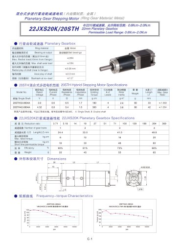 Planetary Gear Stepping Motor Catalogues