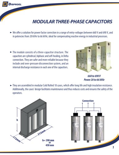 MODULAR THREE-PHASE CAPACITORS