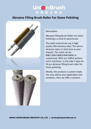 Abrasive Filling Brush Roller For Stone Polishing