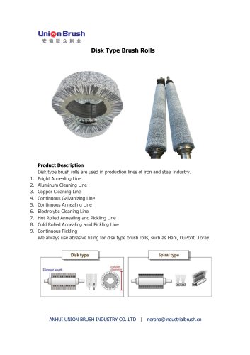 Disk Type Brush Rolls