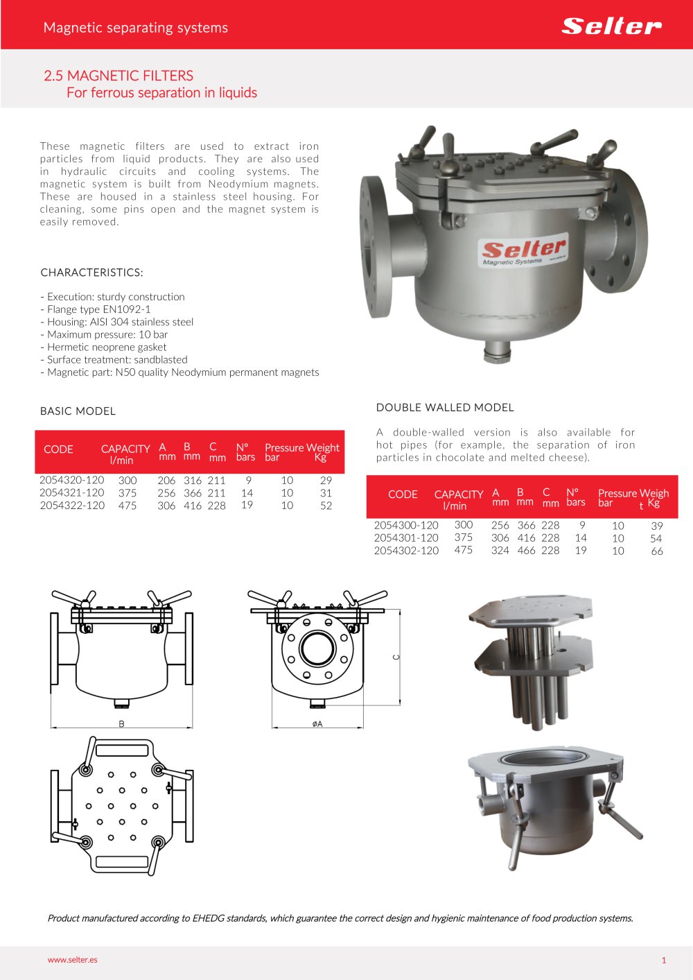 MAGNETIC SEPARATING SYSTEMS: FILTERS - SELTER