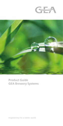 product guide GEA Brewery systems