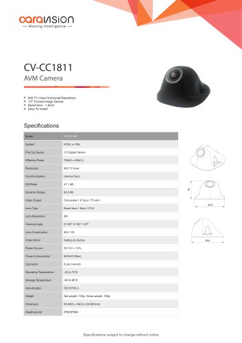 CV-CC1811 ADAS Camera