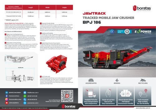 Boratas Tracked Mobile Jaw Crusher - BPJ106