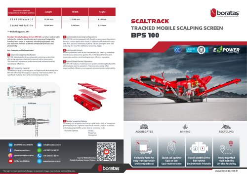 Boratas Tracked Mobile Scalping Screen - BPS100