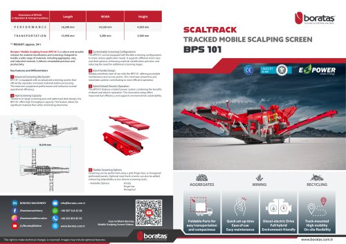 Boratas Tracked Mobile Scalping Screen - BPS101