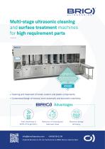BRIO Ultrasonics. High requirement cleaning solutions. Automatic multistage parts cleaning machines
